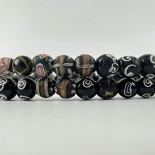 Fancy Floral Zen and Mixed Venetian Trade Beads 36inch picture