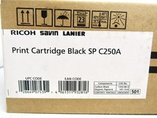Genuine Ricoh Savin Lanier Toner Cartridge SP C250A - BLACK 407539 - Open Box picture