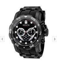 Invicta Pro Diver Men's Chronograph Quartz 48mm Black Diver Watch 100m - 37231 picture