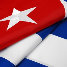 G128 Cuba Cuban Flag 3x5 Ft Embroidered 300D Polyester picture