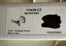 Delta Stryke Double Robe Hook Champagne Bronze Finish Bathware 77638-CZ picture