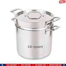 All-Clad 16 Qt Simply Strain Stainless Steel Multipot Pasta Pot Stockpot picture