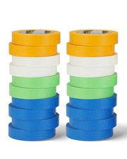 EFOK 20 Rolls Painters Tape 1 Inch Colored Bulk Masking Paint Tape 55 Yds picture