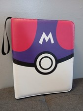 Pokémon Master Ball 3-Ring Binder 9-Pocket Faux Leather Hardcover With Zipper picture