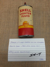Vintage Scarce Shell Oil Lighter Fluid Tin Very Nice Condition 1940s Era picture