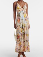 Camilla V‑Neck Silk Printed Women Dress picture