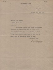 GEORGE W. GOETHALS - TYPED LETTER SIGNED 06/25/1914 picture
