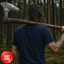 Handmade Viking Axe Bearded Battle Axe Wood Handle Axe Wrap Hatchet Axe picture