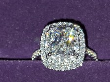 3 CT.T.W. Engagement Ring (LAB CREATED DIAMONDS) 🩵 VS2 F White Gold 14K picture