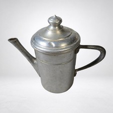 Vintage Aluminum Coffee Pot Made in Italy Finial Lid Rustic Kitchen Decor picture