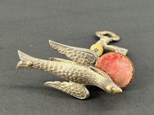 Antique Brass Ornate Bird Sewing Clamp Victorian picture