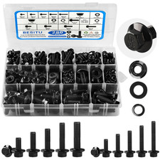 280Pcs Metric Flange Bolt Assortment, M6x1.0, M8x1.25, M10x1.5 (12mm to 30mm picture