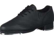 BLOCH  Sync Jazz Lace Up Leather Tap Shoes with Bloch Mega Taps Black Size 9 picture