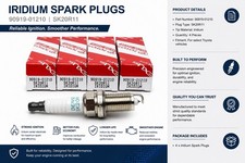4pcs Genuine DENSO Iridium Spark Plugs OEM 90919-01210 SK20R11 3297 for Toyota picture