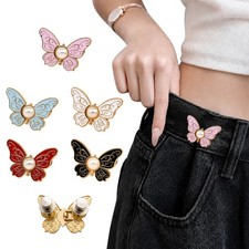 5 PCS Pant Waist Tightener, Detachable Butterfly Clips Jean Buttons for Loose J picture