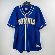 Vintage True Fan Jersey Mens XL Blue White Kansas City Royals Baseball picture