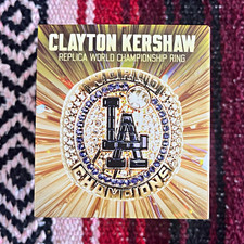 Los Angeles Dodgers Clayton Kershaw Replica World Series Ring SGA 9/22/26 picture