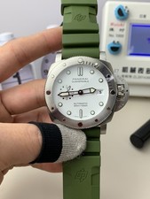 Panerai men's automatic mechanical movement 44mm white dial rubber strap picture