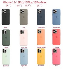 Silicone Phone Case Magnetic Original For iPhone 15 Pro Max Plus Magsafe Cover picture