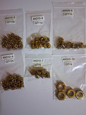 AN310/AN320 Aircraft Nut Lot.  AN310-3,-4,-6,-7. AN320-6,-10. NOS. QTY IN PICS. picture