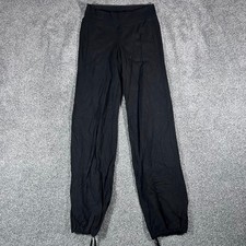 Lululemon Studio Pant Black Straight Leg Jogger Drawstring Hem Back Pocket Sz 4 picture