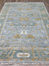 Bohemian Oushak Turkish  Rug ,Turkish Contemporary Hand Made Rug , 5.7x9 Ft picture