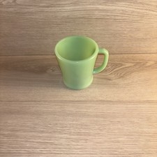 Fire King Oven Ware Jadeite D Handle Coffee Cup USA Vintage 1950s picture