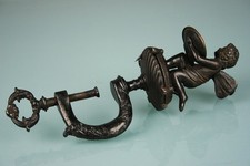 Berlin IRON WINGED CHERUB / CUPID FIGURAL SEWING CLAMP WITH PINCUSHION HOLDER picture