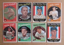 1959 TOPPS BASEBALL CARD SINGLES #1-285 COMPLETE YOUR SET U-PICK UPDATED 9/14 picture