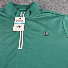 Original Penguin Mens XL Green 1/4 Zip Pullover VC LS 738946331703 Golf Active picture