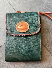 Dooney & Bourke Crossbody Bag All Weather Leather Green Tan Heritage minimalist picture