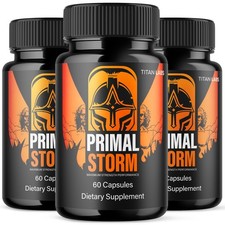 (3 Pack) Primal Storm Advanced Male Support Supplement PrimalStorm 180 Capsules picture