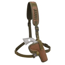 Tactical Canvas Chest Revolver Holster with 6 Shell Slot Fit Colt SAA Up to 5.5