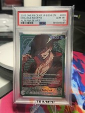 Bandai One Piece CCG Dracule Mihawk Alt Art Foil OP14-020 EN 2026 PSA 10 picture