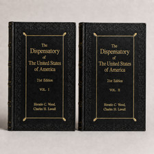 The Dispensatory of the United States of America 21st Ed 1926 LeatherBound 2 Vol picture