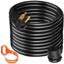VEVOR Heavy Duty 30A Power Extension Cord for Generators Welding Machines 50ft picture