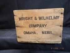 Vtg Wright & Wilhelmy Company,Omaha, Nebr Wooden Ammo Box-1890's-1920's-C426 picture