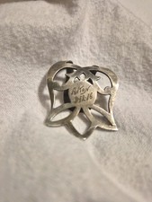 ESTATE ANTIQUE WEBSTER STERLING  SILVER NAPKIN CLIP CIRCA 1916 picture