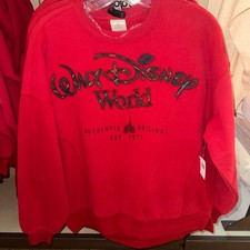 2026 Walt Disney World Parks Christmas Red Plaid Sweatshirt Adult NWT picture