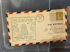 1933 Buffalo NY First Flight Air Mail Cover Route AM-2 Feb 11 Aviation Postal picture