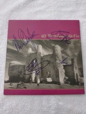 U2 The Unforgettable Fire Signed Vinyl LP Record w/ Certificate of Authenticity picture
