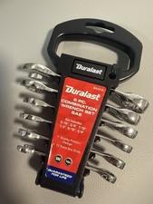 Duralast 6 Pc Combination Wrench Set SAE & Metric Stubby 12 Point Box Ends Steel picture