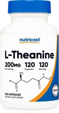 Nutricost L-Theanine 200mg, 120 Capsules, Double Strength - Non-GMO, Gluten Free picture