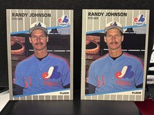 1989 Fleer Randy Johnson Error RC #381. Marlboro Partially Blocked and Corrected picture