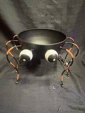 Vintage KIRKLANDS Halloween Metal Spider 8 Inch Candy Bowl Dish picture