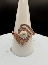 Bomb Party Ring Sz 10 Layers of  Laughter - Howlite Magnesite on Rose Gold picture