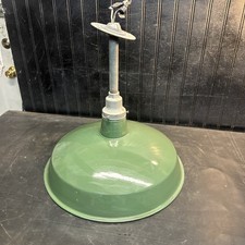Vintage Midcentury 16” Industrial Barn Gas Station Lamp Working picture