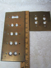 Vintage / Antique Brass Elevator Cover / Faceplates 2 pc lot picture
