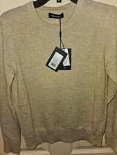 NAADAM Women’s Cashmere Knit Crew Neck Pullover Sweater Oatmeal S Solid picture