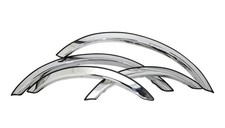Stainless Steel Fender Trim Fit Lincoln Town Car 1998-2002 picture